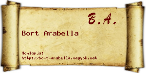 Bort Arabella névjegykártya